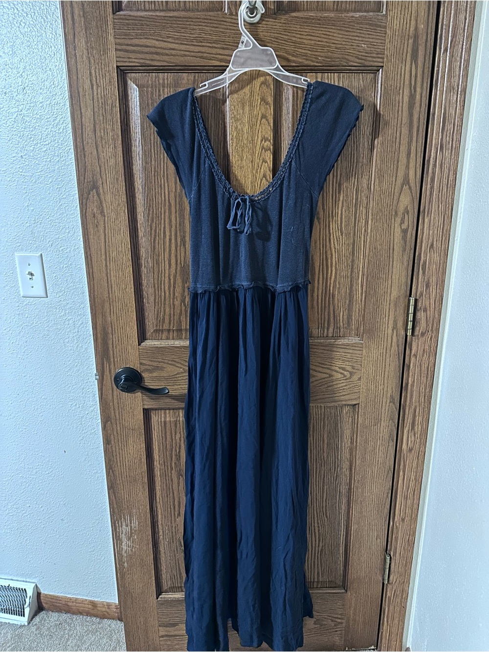Navy Scoop Neck Maxi Dress - Free People